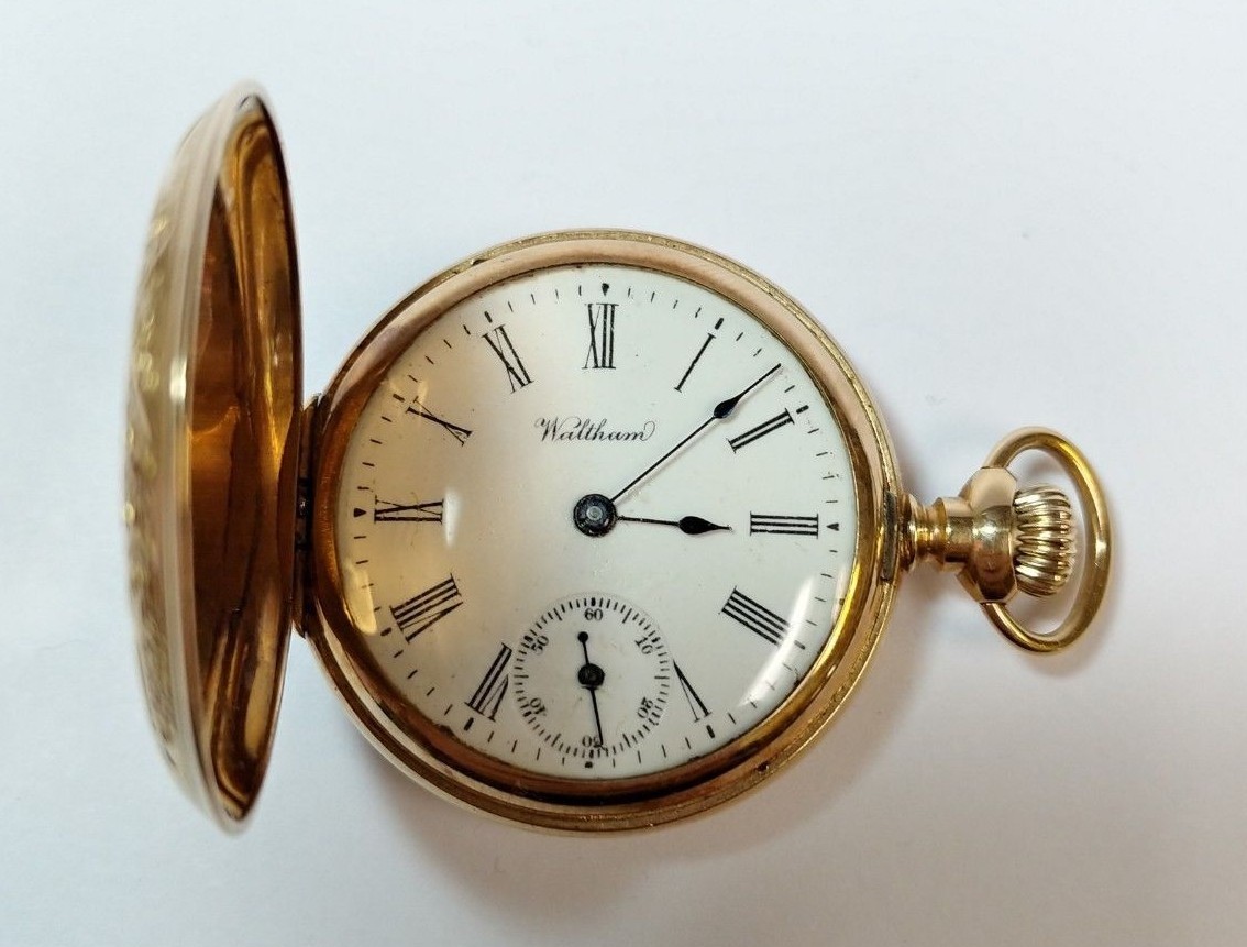 Antique Waltham 14k Yellow Gold 15j Size 0s Pocket Watch