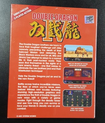 New Double Dragon IV 4 Classic Edition Limited Run Games (LRG) PS4 with  Card