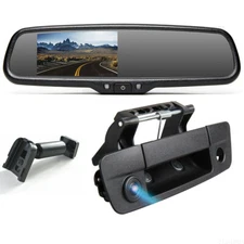 4.3" Car Mirror Monitor HD Tailgate Handle Backup Camera For Dodge RAM 1500 2500