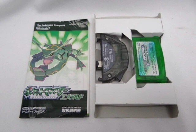 Gameboy Advance Pokemon Emerald Ver Nintendo GBA Japanese Ver box authentic F/S - Image 3 of 4
