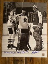 BOBBY ORR ED JOHNSTON ROSS BROOKS AUTOGRAPHED 16 X 20 GNR AUTHENTIC