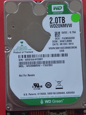 Western Digital WD20NMVW-11AV3S3 DCM: TJ SEP bis DEC 2014 Thailand WD Green 2TB