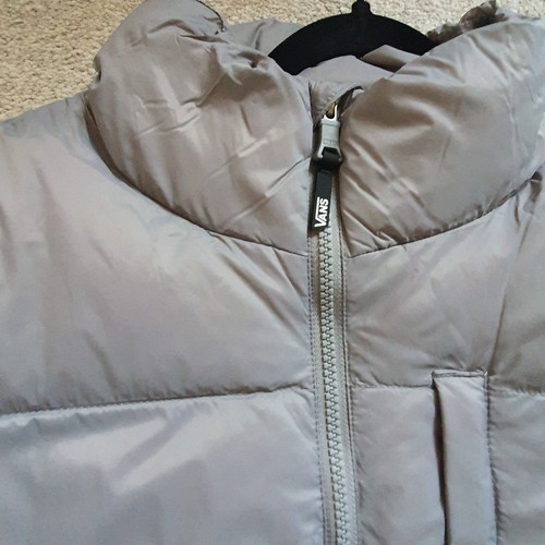 Vans Coat Puffer Jacket Grey Mens Collar Winter Warm New XL Extra Large - Picture 4 of 8