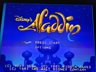 Original 1993 SEGA Genesis Disney's Aladdin Video Game Original 1993 SEGA Genesis Disney's Aladdin Video Game