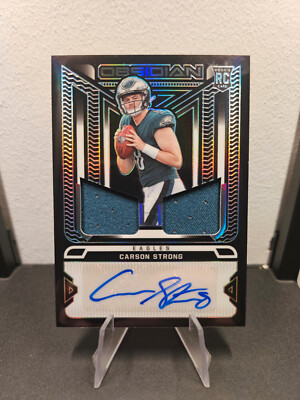 Carson Strong Panini Obsidian Rookie Jersey Ink /175 Philadelphia Eagles NFL RC