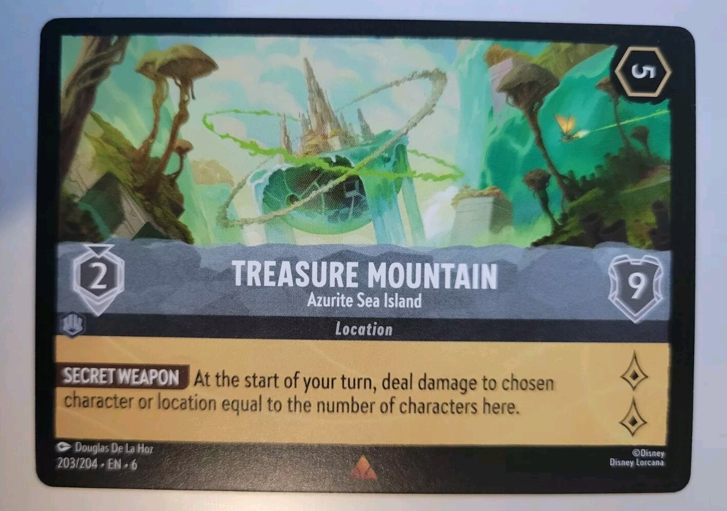 Disney Lorcana TCG Azurite Sea: Treasure Mountain (203/204) - Rare - Near Mint