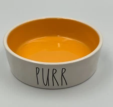 Rae Dunn Magenta Artisan Collection PURR 5” Cat Bowl Food Water Dish