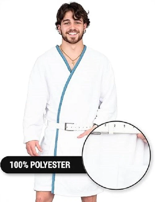 Cousin Eddie Character Christmas Vacation White Robe & Hat Halloween Cosplay Set - Image 3 of 4