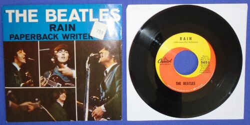 Beatles Picture Sleeve 45 RPM vinyl single Paperback Writer Rain 1966 No Reserve - Bild 2 von 4