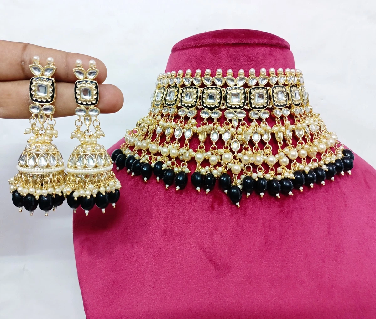 Meenakari kundan sale