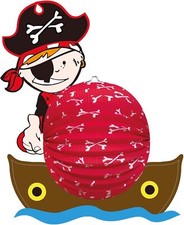 Idena 8310056 - latarnia pirat, rozmiar 45 x 38 cm, papier, lampion, św. Martin, Li