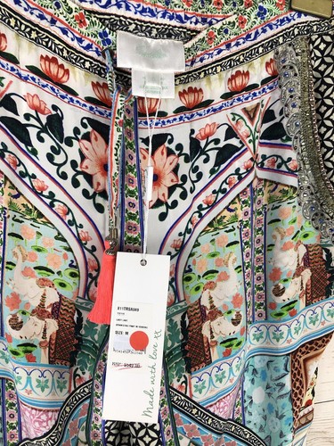 Camilla Sz M / 12 LADY LAKE Drawstring Pant With Ribbing Silk BNWT $549 New - Picture 5 of 17