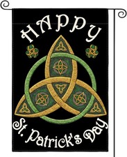 AVOIN colorlife Happy St Patricks Day Garden Flag 12x18 Inch Double Sided Outsid
