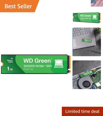 1TB WD Green SN3000 NVMe Internal SSD - Solid State Drive - Gen4 PCIe, M.2 22...
