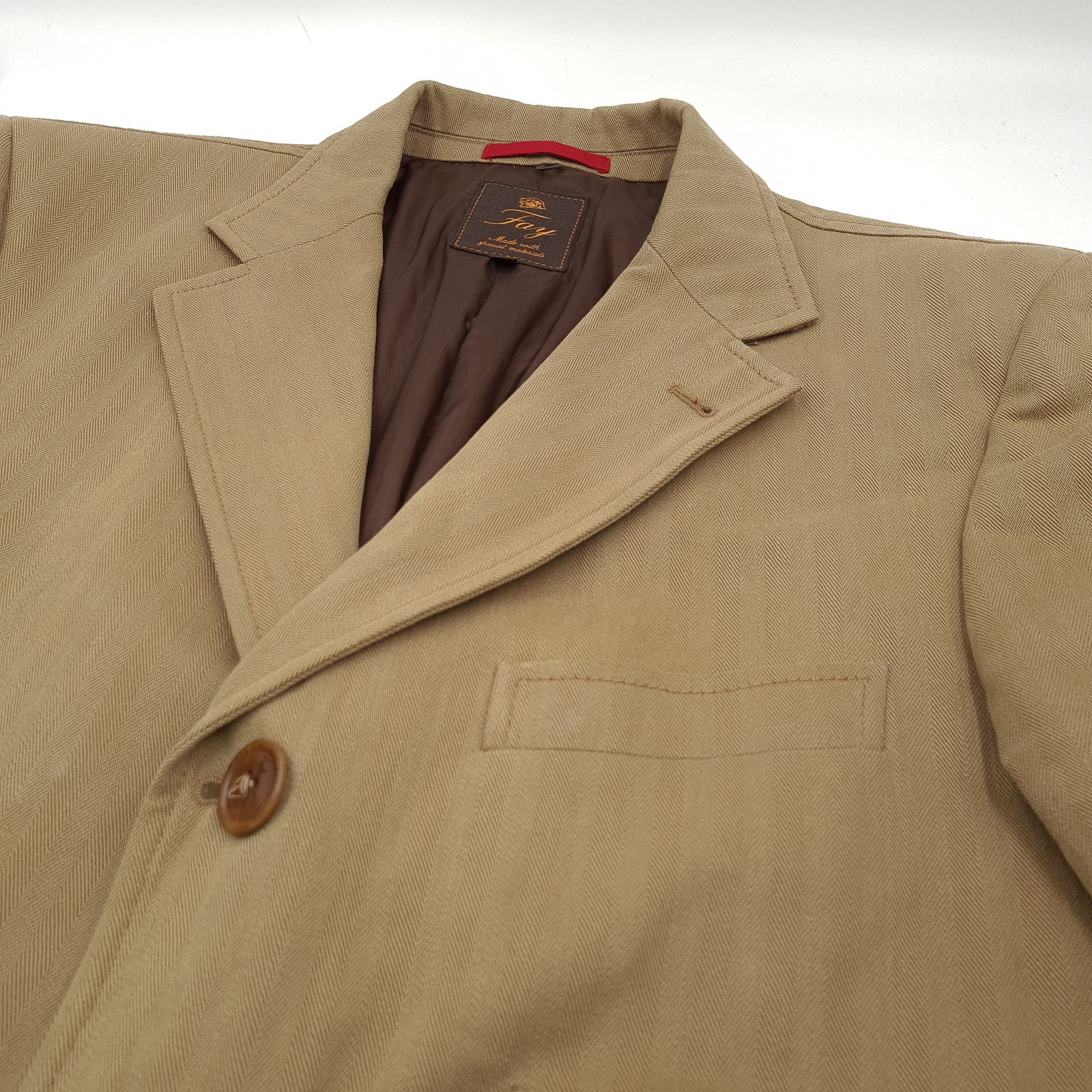 Vintage Fay Blazer Jacket Men Casual Smart Coat Made in Italy Cotton Ki2 Size 50