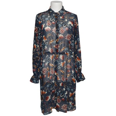 Zara Basic Collection, Kleid, Größe: M, Blau/Mehrfarbig, Polyester, Blumen #eOq