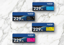 Genuine Brother TN229XL High Yield Toner Set Black Cyan Magenta Yellow OEM New