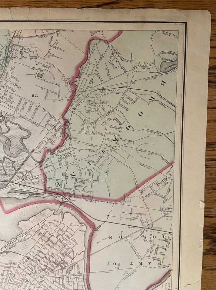 Boston Detailed City Plan Cambridge Massachusetts 1876-9 O.W. Gray Fine Map - Image 3 of 4