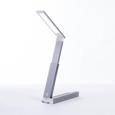 Portable LED Desk Lamp Ultra-Compact, Foldable, Adjustable One Size, Gray