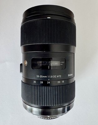 EXCELLENT Sigma 18-35mm 1:1.8 DC 72 Art Nikon Mount