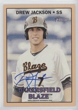 2016 Topps Heritage Minor League Edition Peach Border 3/25 Drew Jackson Auto 0c6
