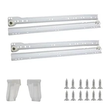 18 Inch Euro Slides, Pack of 4, for Face-Frame and Frameless Cabinets. 75lbs ...