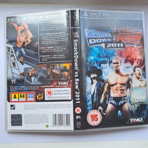 WWE Smackdown vs Raw 2011 Sony PSP gioco completo manuale wrestling raro testato ottime condizioni - Foto 6 di 6