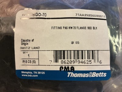 Thomas & Betts BGO-70 90-Deg Elbow Connector NW70 Flange(new)