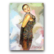 Monica Bellucci #3 Art Card Limited 29/50 Edward Vela Signed (Movies Actress)