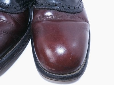 Allen Edmonds Polo Two-Tone Black and Burgundy Derby Oxfords 12 leather office Allen Edmonds Polo Oxfords Shoes Men 11.5 B Burgundy Black  main image 3