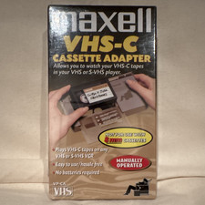 Maxell VP-CA VHS-C Cassette Adapter for VHS Tapes NEW in Box