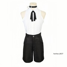 Chainsaw Man Anime Reze Outfit Sleeveless Shirt Shorts Bow Tie Cosplay Costume