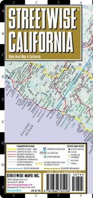 Streetwise California Map - Laminated State Road Map of California: Folding Pock