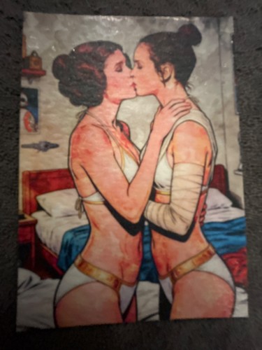ACEO Sketch - Star Wars - Leia - Rey - 1/1 - One of a kind artwork - FREE SHIPPI