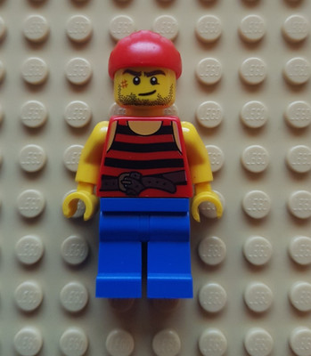Lego Sammlerfigur Pirate 3 - Pirat - schwarze und rote Streifen - pi161