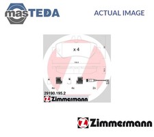 291901952 BRAKE PADS SET BRAKING PAD REAR ZIMMERMANN NEW OE REPLACEMENT