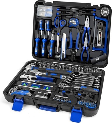 Prostormer Blue 259 Piece Home Car Tool Kit Plastic Toolbox