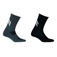2 Pairs Reflective Cycling Sports Ankle Socks XC Riding Bicycle Socks Black Grey
