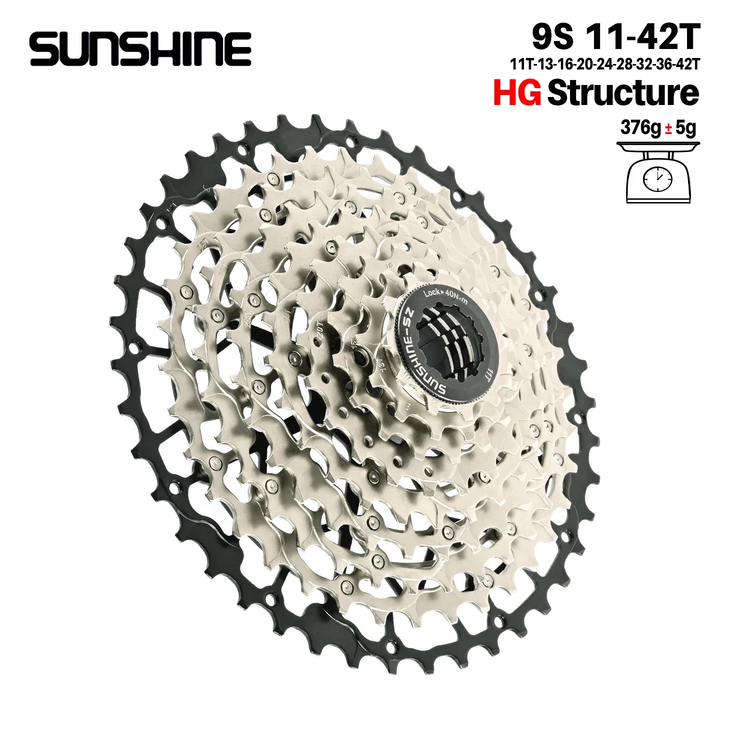 Sunshine 9S 10S 11 12 13 Speed UltraLight Cassette for MTB Bike HG Freewheel
