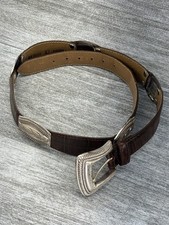VTG Fossil Leather Western BT2069 Sectioned Concho Large 28-32W Cowboy Ranch Y2K