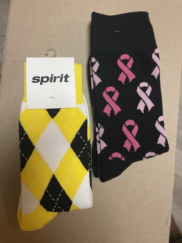 Spirit Airlines Socks  100% Authentic 
