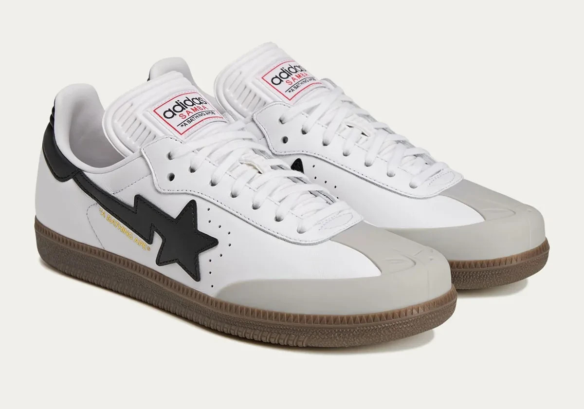 NEW adidas Samba Bape White Black Gum | Men Sizes 6.5 | JR9245