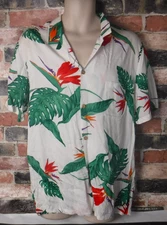 VINTAGE PARADISE FOUND HAWAIIAN SHIRT SIZE LARGE MADE IN USA L@@K