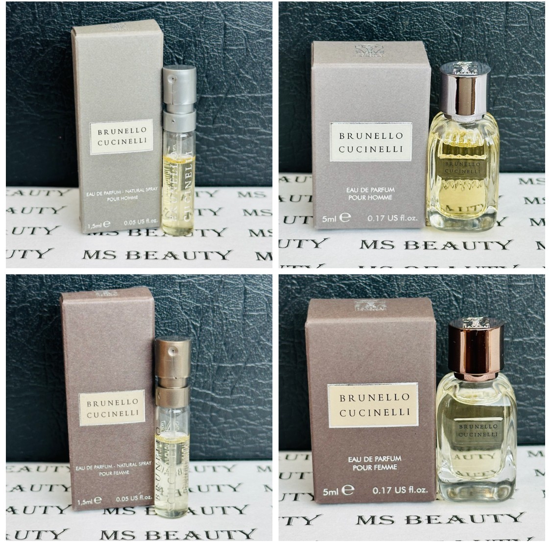 Brunello Cucinelli Perfume Pour Femme Homme Sample 1.5ml/ Mini 5ml