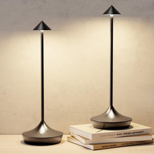 Cordless Rechargeable Table Lamp Set of 2, Up to 60-Hour Battery 6000mAh, 3 Colo