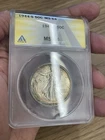 Toned 1944-S Walking Liberty Half Dollar ANACS MS64 Looks GEM