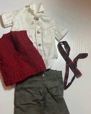 Handmade Doll Schoolgirl Uniform Outfit