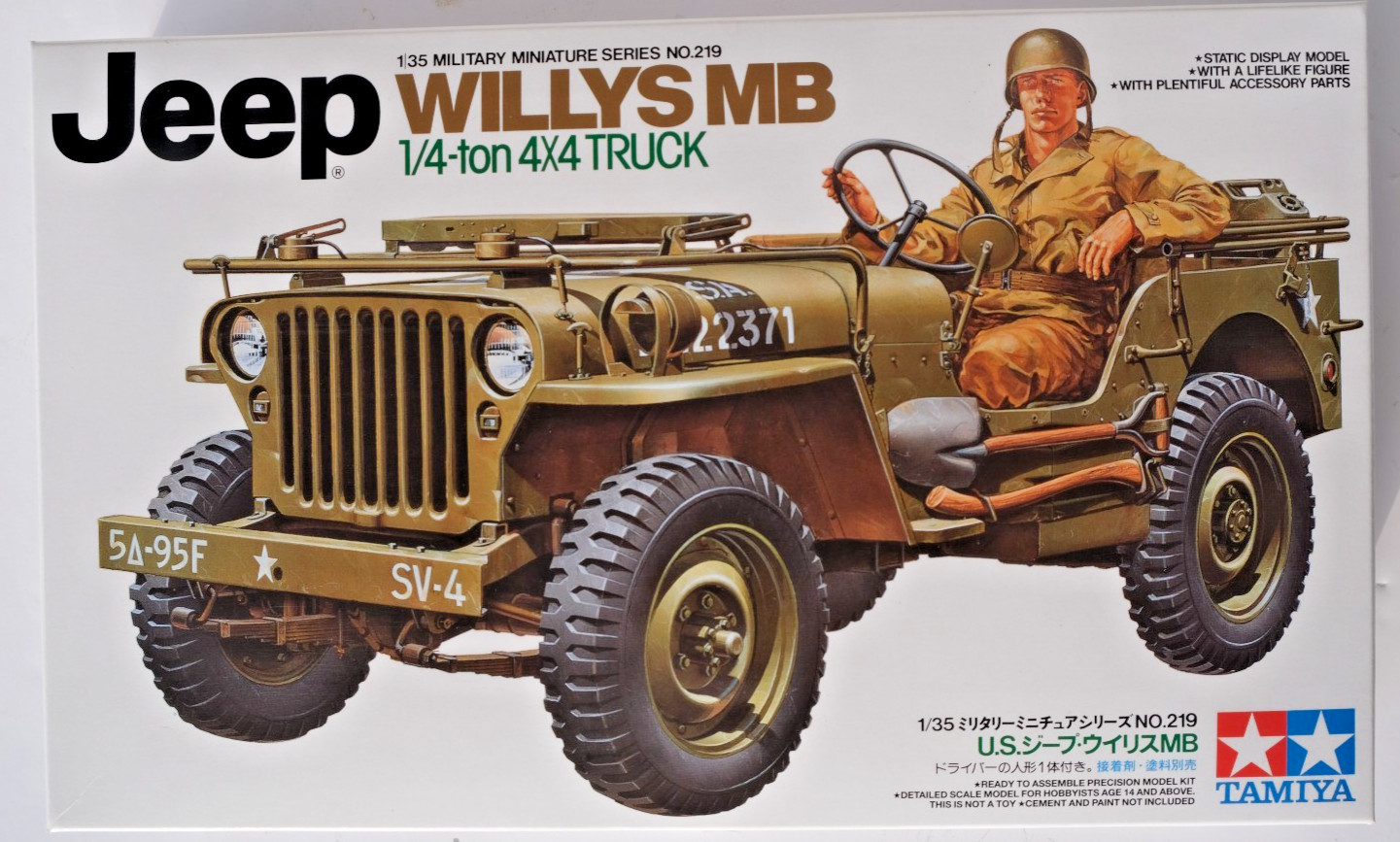 TAMIYA 35219 Jeep Willys MB. 1:4-ton 4x4 Truck 1:35 Military Model Kit