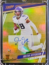 JUSTIN JEFFERSON 2020 PANINI PRESTIGE FOIL #317 RC AUTO ROOKIE AUTOGRAPH VIKINGS