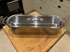 Stainless Steel Fish Kettle with Lift-Out Trivet